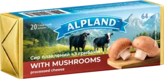 Сир ALPLAND плавлений з грибами 20% 64 г