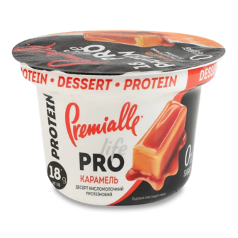 Десерт Premialle Life PRO Protein карамель  10% стакан (160г)