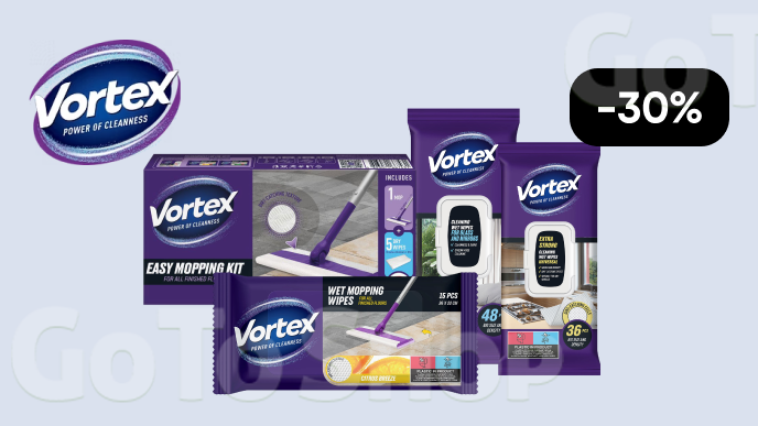  -30% на товари для прибирання Vortex