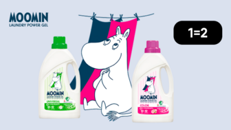 1=2 купуй дві за ціною однієї! Засоби для прання MOOMIN