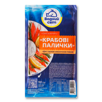 Палички крабові охолоджені ТМ Водний Світ, 180г
