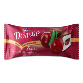 Сирок глазурований вишня/полуниця 15% ТМ Дольче, 36г
