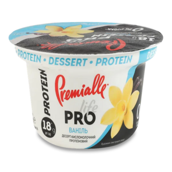 Десерт Premialle Life PRO Protein ваніль  10% стакан (160г)
