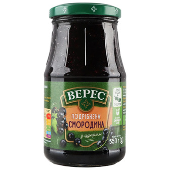 Смородина Верес подрібнена з цукром 350 г (4823105400294)
