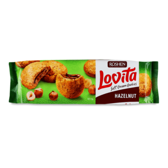 Печиво Roshen Lovita Soft Cream Cookies hazelnut 127г