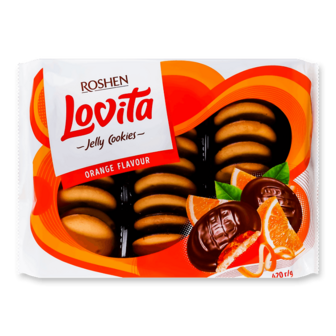 Печиво Roshen Lovita Jelly Cookies Orange 420г