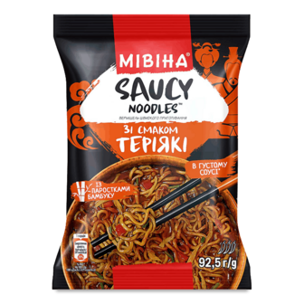 Вермішель Мівіна Saucy noodles зі смаком Теріякі 92,5г