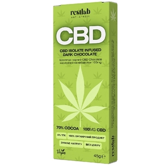 РЕСТЛАБ цукерка шокол. CBD CHOCOLATES 45г