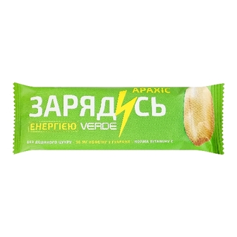 ВЕРДЕ Батончик ЗАРЯДИСЬ гуарана-арахіс 30г