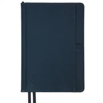 Щоденник датований А5 2026 Leo Planner Legacy твердий синій 252648