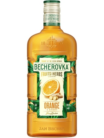 Лікер Бехеровка, Апельсин та Імбир / Becherovka, Orange & Ginger, 20%, 0.5л