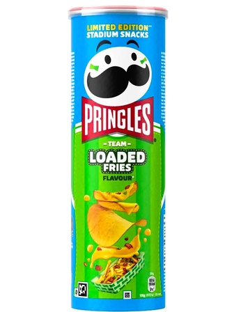 Чипси "Loaded Fries" зі смаком картоплі фрі з сиром та беконом, Pringles, 165г
