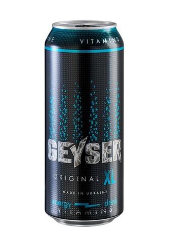 Енергетичний напій Гейзер Оріджинал XL / Geyser Original XL, Volynski Browar, з/б, 0.5л