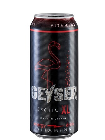 Енергетичний напій Гейзер, Екзотик XL / Geyser, Exotic XL, Volynski Browar, з/б, 0.5л