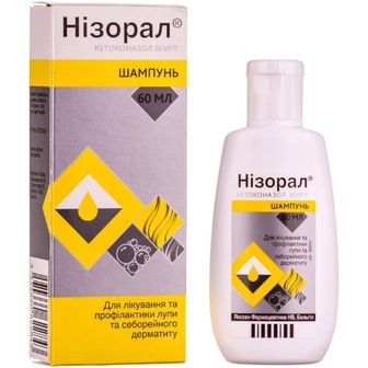 НІЗОРАЛ шампунь 2% фл. 60мл