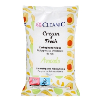 КЛІНІК Серветки вологі Cream&Fresh Авокадо 15шт