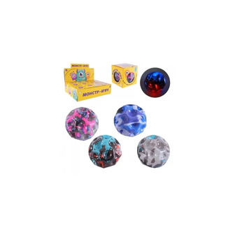 М'яч стрибунець Gravity ball світло, 6 см 4 дизайни в асортименті (PR2438)