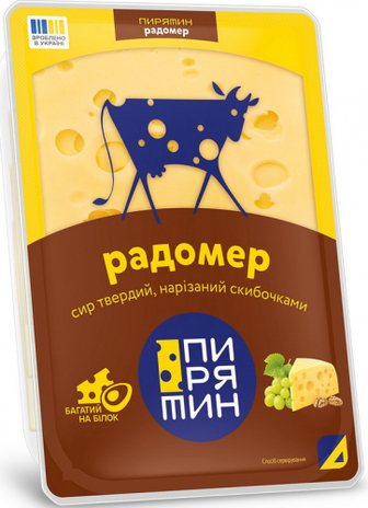 Сир Пирятин Радомер нарізаний скибочками 130г