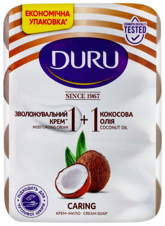 Мило Duru 1+1 Кокосова олія 4*80г