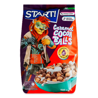 Сніданки сухі Start кульки смак карамелі та какао 500г (500г)