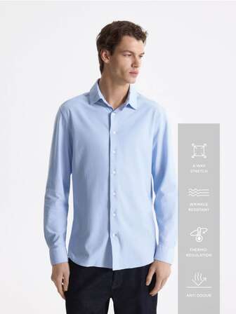 Сорочка slim fit із високим вмістом бавовни