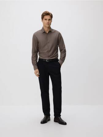 Сорочка slim fit із високим вмістом бавовни