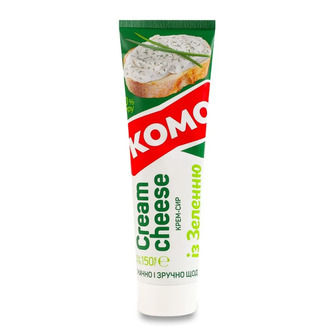 Крем-сир Комо із зеленню 60% в тубі 150 г (4820285110913)