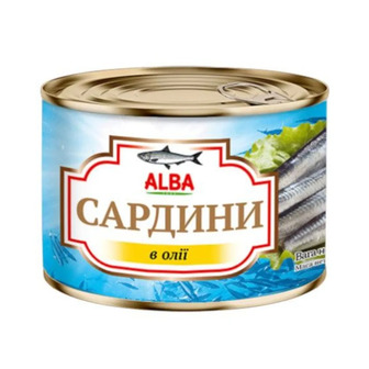 Сардини Alba Food в олії 200 г (8855301221645)