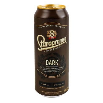 Пиво Staropramen Dark темне фільтроване 4.4% 0.48 л (4820250944987)