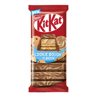 Шоколад молочний KitKat Cookie Dough з вафлею, білою глазур'ю та начинкою зі смаком тіста для печива 99 г (3800020401705)