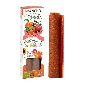 Солодощі Brancho Organic Яблуко-нектарин роли плодово-ягідні 20 г (4820251110237)