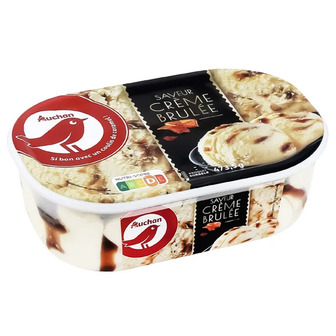 Морозиво Auchan Крем-брюле 528 г (3596710442164)