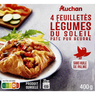 Виріб з листкового тіста Auchan з овочами заморожений 400 г (3596710527823)