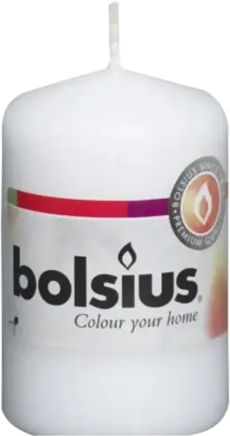 Свічка Bolsius 390102 12060 стовпчик біла 1 шт