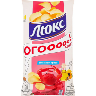 Чіпси ЛЮКС картопляні зі смаком Краба 170г