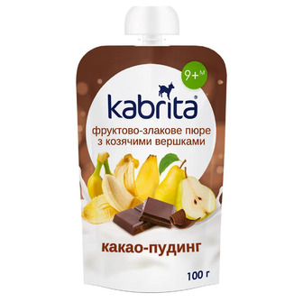 Какао-пудинг злаковий Kabrita з козячими вершками для дітей з 9 місяців 100 г