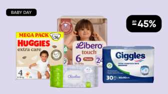 BABY DAY! До -45% на товари для сповивання та вологі серветки