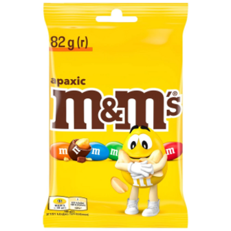 Драже M&M’s з арахiсом та молочним шоколадом 82г