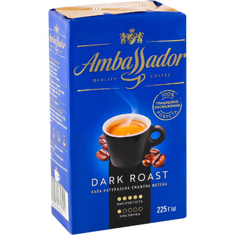 Кава мелена Ambassador Dark Roast 225 г (878775)
