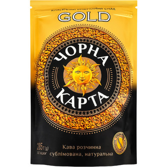 Кава розчинна Чорна Карта Gold 285 г