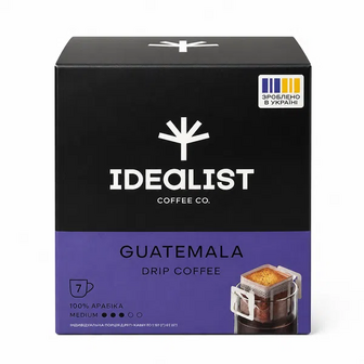 Кава мелена Idealist Coffee Co. Guatemala в дріпах (7*12г)