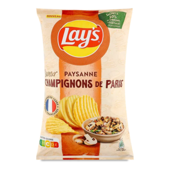Чипси Lay's Paysanne рифлені зі смаком печериць (120г)