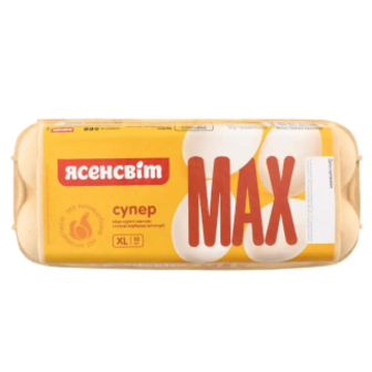 Яйця курячі Ясенсвіт Super Max карт/уп 10шт