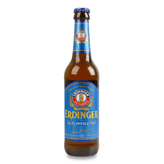 Пиво Erdinger світле нефільтроване безалкогольне 0,33л (0,33л)