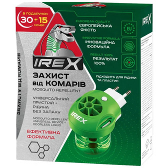 Комплект від комарів Irex електрофумігатор та рідина 30+15 ночей (4820184443112)