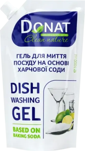 Гель для миття посуду Donat Clean Nature Харчова сода 1 л
