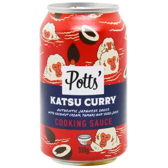Соус карі кацу з кокосовими вершками, соєвим соусом тамарі та соком юзу Potts' 330 г