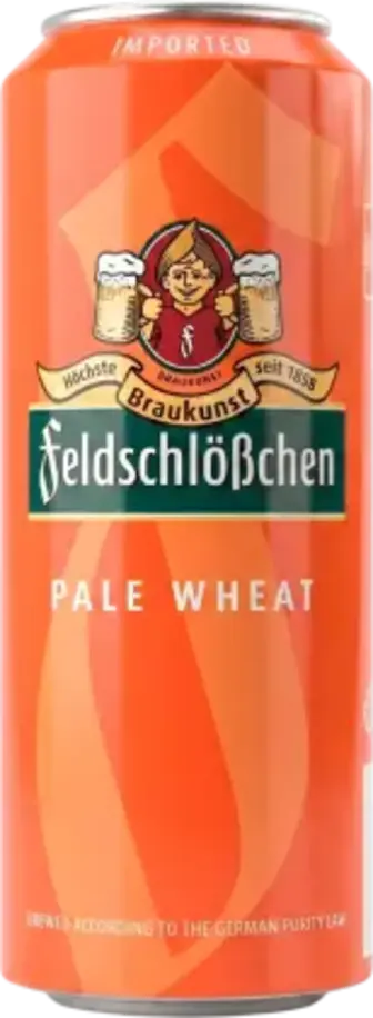 Пиво Feldschlobchen Pale Wheat світле пшеничне нефільтроване 5% 500 мл