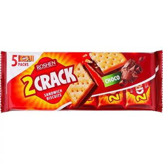 Печиво-сендвіч Roshen 2 Crack з шоколадною начинкою 190 г