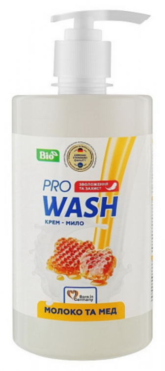 Крем-мило ProWash молоко та мед 470г